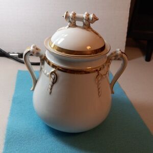 Haviland Limoge France Porcelain Vintage Sugar Bowl Cottagecore Grandmacore